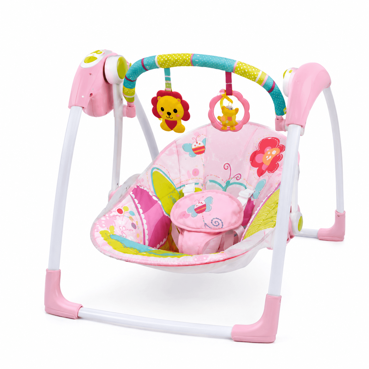 GURTOY® Premium Electric Baby Swing for Newborn Baby | Automatic Baby Rocker with Music & Toy Bar