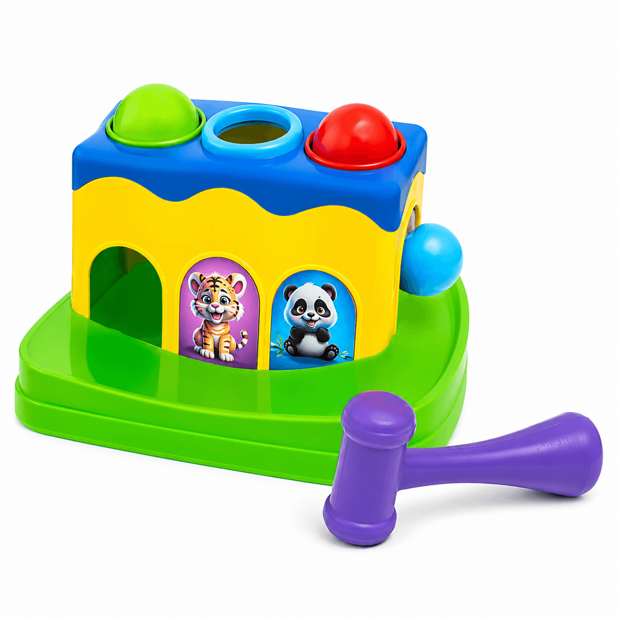 GURTOY® Hammer Strike Toy for Kids | Colorful Montessori Learning Activity Toy for Toddlers 2+ Years Primary Keyword: Hammer Strike Toy for Kids