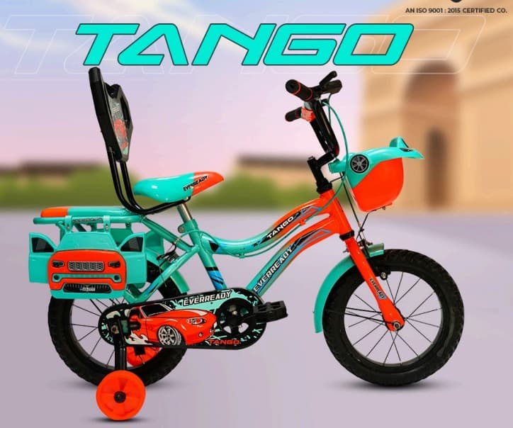 GURTOY® Kids Bicycle for Boys | Stylish Tango Design Children Cycle with Training Wheels, Basket & Safety Features