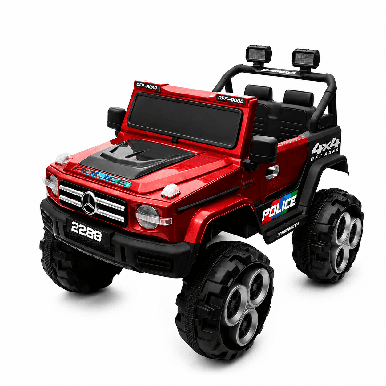 GURTOY® Kids Electric Jeep Ride On Car | Battery Operated 4x4 SUV Jeep with Remote Control, LED Lights & Music for Kids