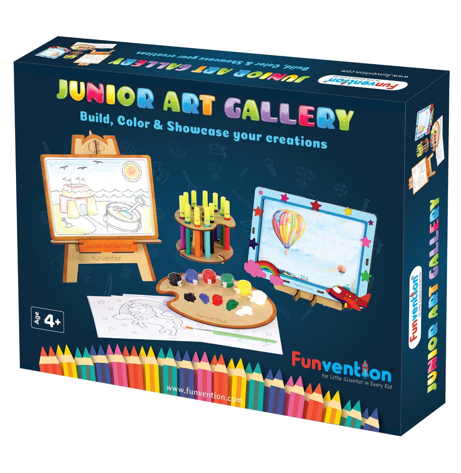 GURTOY® Junior Art Gallery Creative Drawing & Painting Kit for Kids | DIY Art & Craft Activity Set