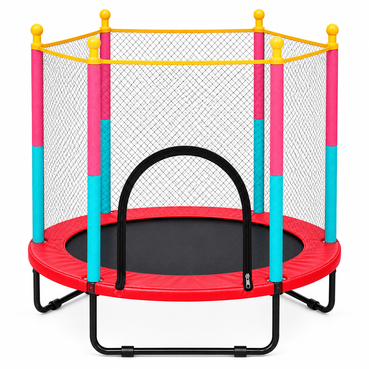 GURTOY® Kids Trampoline with Safety Net | Outdoor Indoor Jumping Trampoline for Kids 3-10 Years