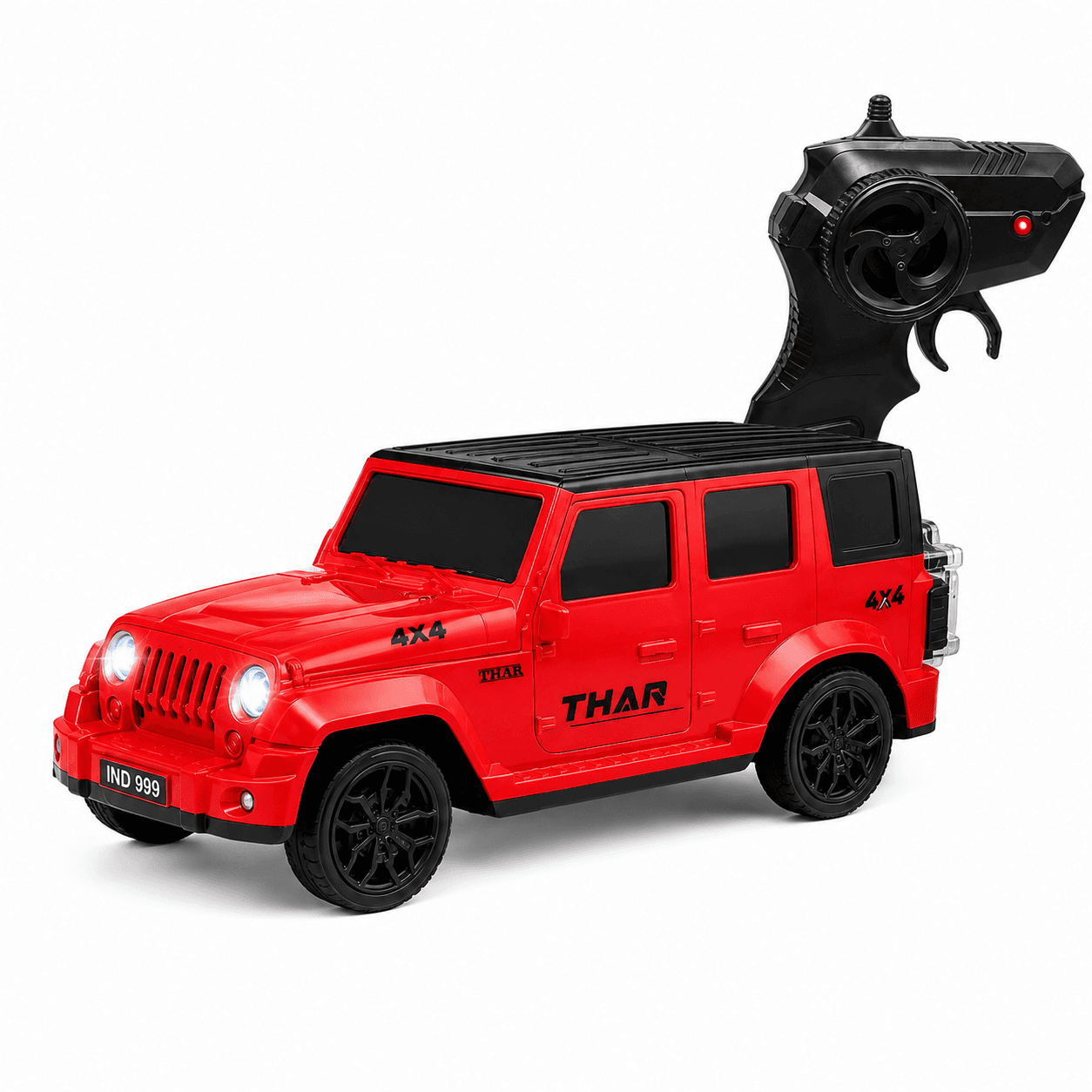 GURTOY® Remote Control Jeep for Kids | 4x4 Off Road RC SUV Car Toy with Lights, Spray Effect & Rechargeable Battery