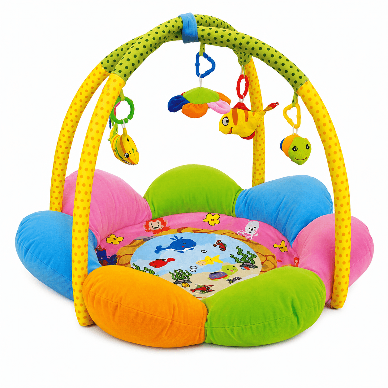 GURTOY® Baby Activity Gym with Soft Play Mat | Musical Sensory Toys for Newborn Babies