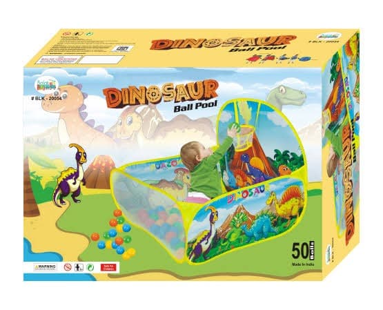 GURTOY® Dinosaur Ball Pool Playpen for Kids | Foldable Baby Play Tent with Colorful Balls