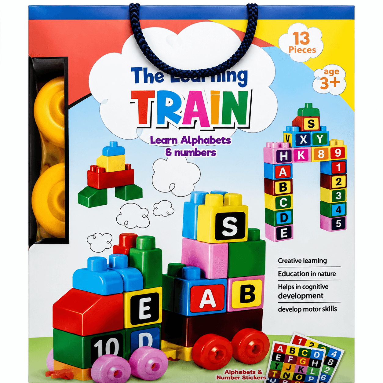 GURTOY® Learning Train Toy with Alphabet & Number Blocks