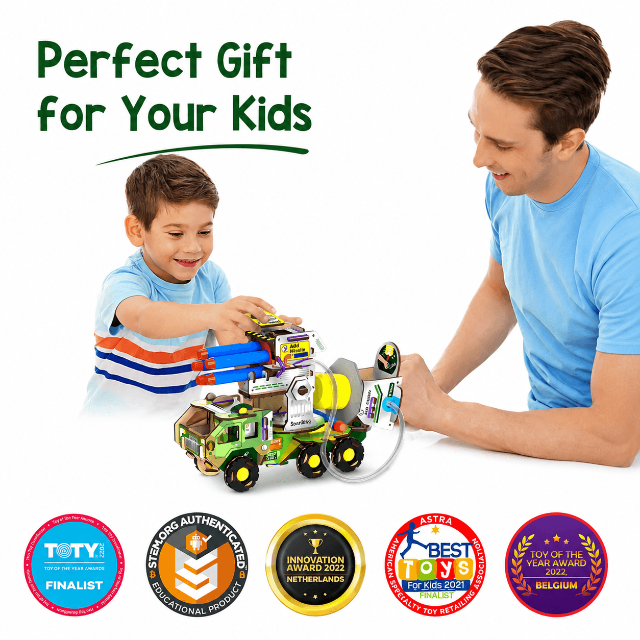 GURTOY® STEM DIY Hydraulic Launcher Truck Science Kit for Kids