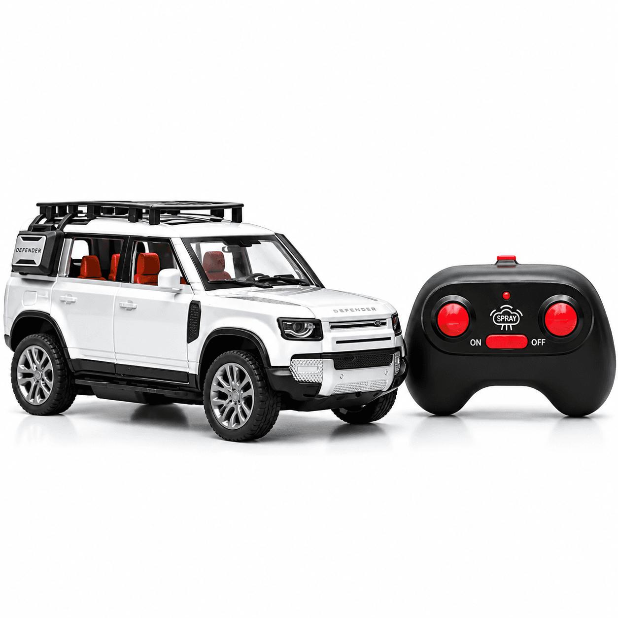 GURTOY® RC Spray Mist Defender SUV Car for Kids – Remote Control Off-Road Vehicle with LED Lights & Water Spray Effect