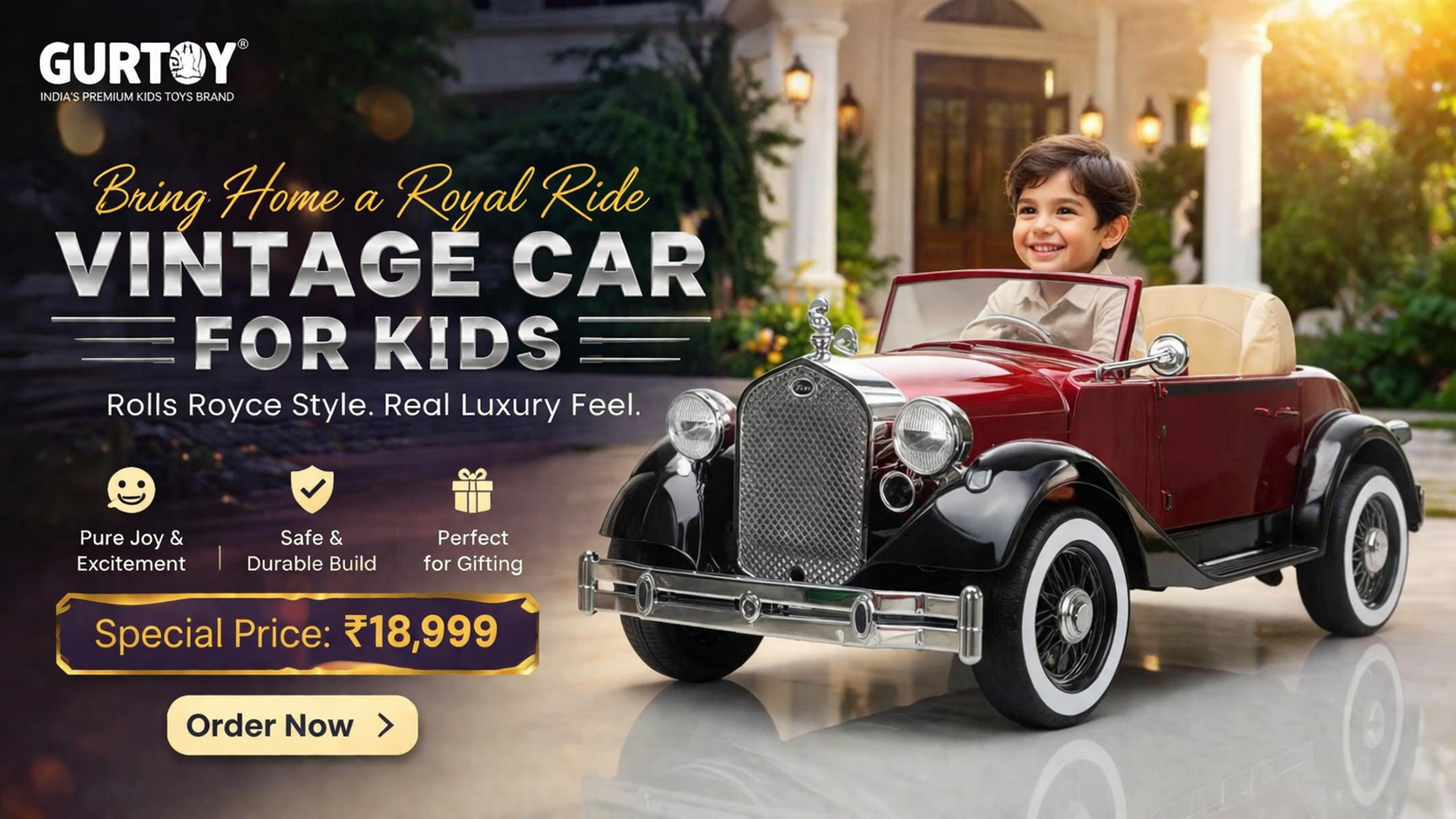 Vintage car for kids